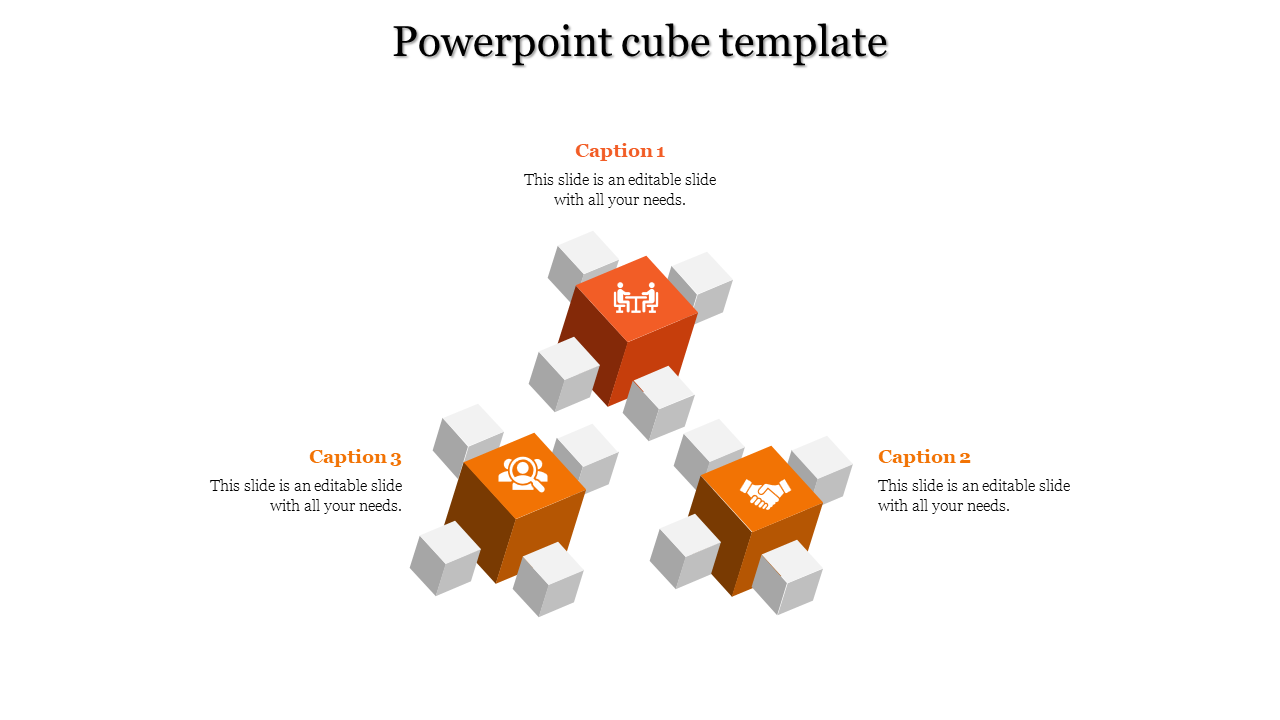 powerpoint cube template-3-Orange